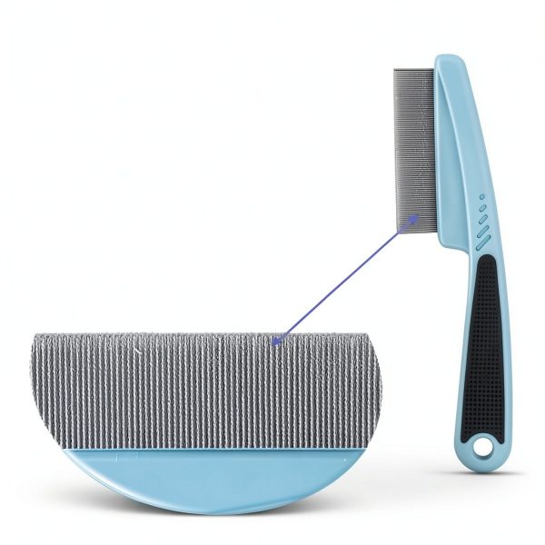 GNAWRISHING Pet Grooming Combs Stainless Steel Teeth Set-5