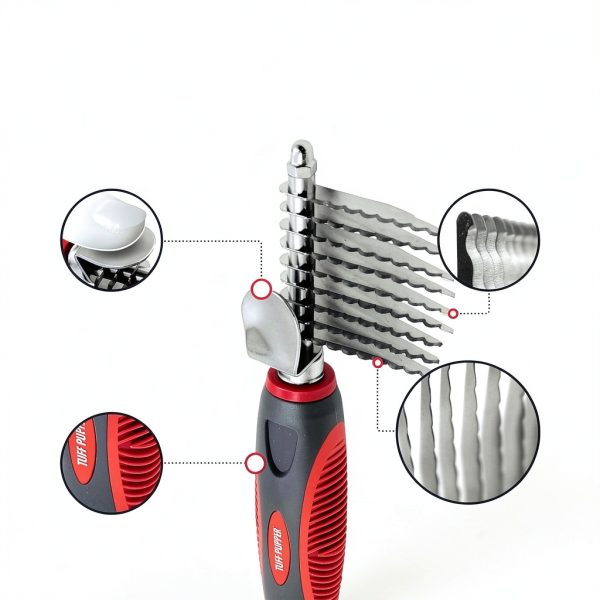 Tuff Pupper Pet Detangler Brush Safe Knot Remover Grooming-1