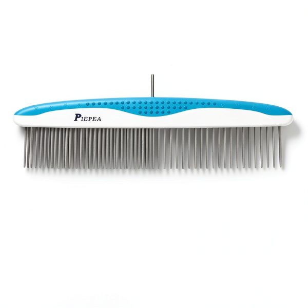 PIEPEA Dog Grooming Comb Stainless Steel Teeth Ergonomic-2