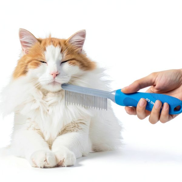 GENPEPADO Dog Cat Grooming Comb Stainless Steel Teeth-5