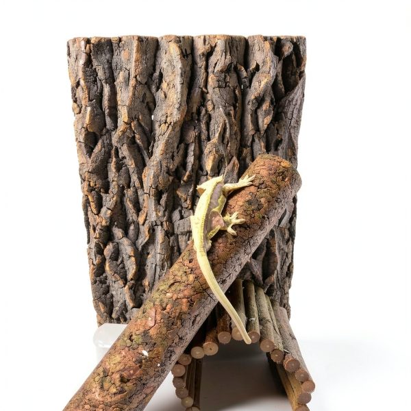 MUYG Reptile Tank Wood Background Natural Cork Bark Climbing-3