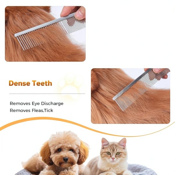 SUSOOK Pet Grooming Comb Stainless Steel Dog Cat Comb-3