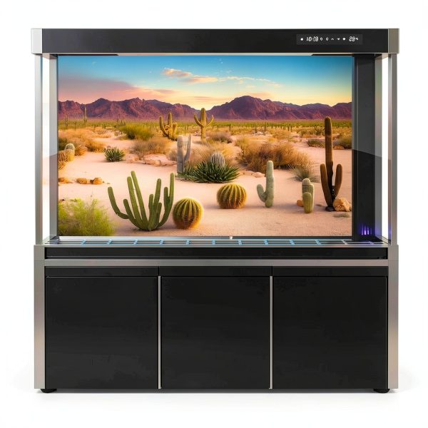 OHIOCATII Aquarium Background Vinyl Realistic Fish Tank-1