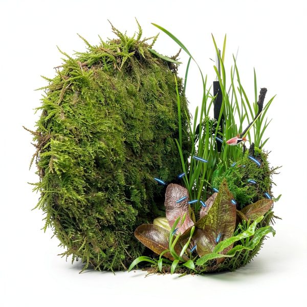 Luffy Mesh Wall Aquarium Decor Plastic Net Fish Tank Plants-1