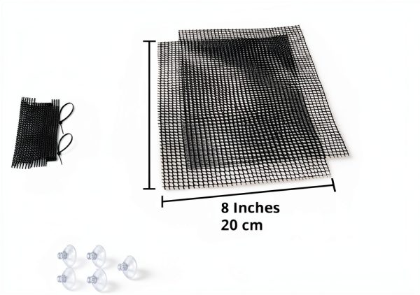 Luffy Mesh Wall Aquarium Decor Plastic Net Fish Tank Plants-6