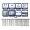 Lallisa Dog Grooming Comb Stainless Steel Dual Density-1