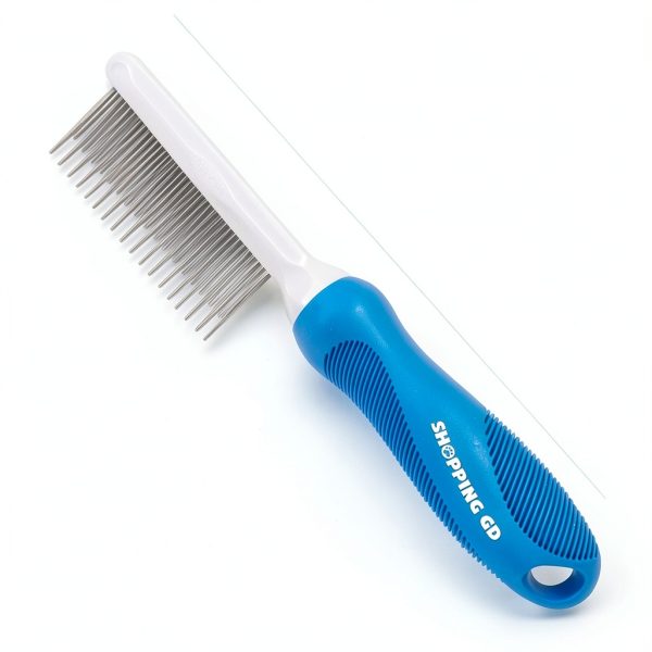 GENPEPADO Dog Cat Grooming Comb Stainless Steel Teeth-2