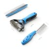 Jigfew Pet Grooming Brush Comb Dematting Deshedding Tool-1