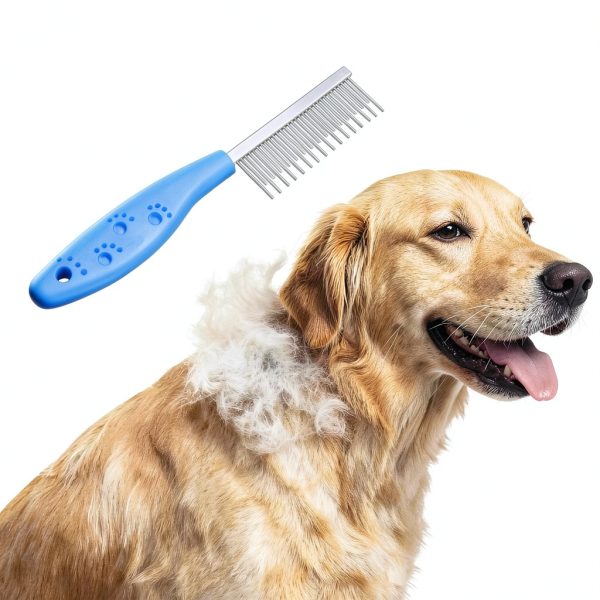 Jigfew Pet Grooming Brush Comb Dematting Deshedding Tool-4