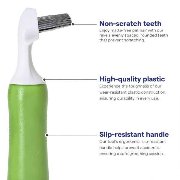 SHINY PET Dog Grooming Rake Stainless Steel Dematting Comb-2