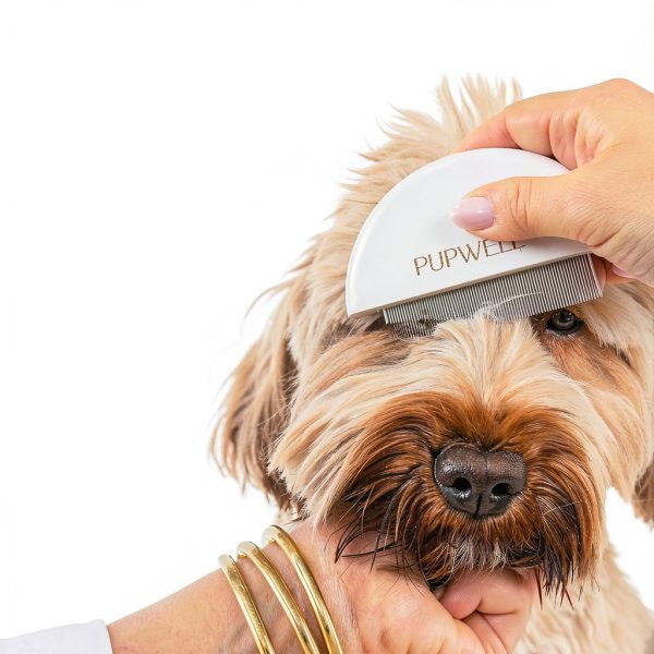 Pupwell Grooming Comb Birch Wood Stainless Steel Teeth Pet-1