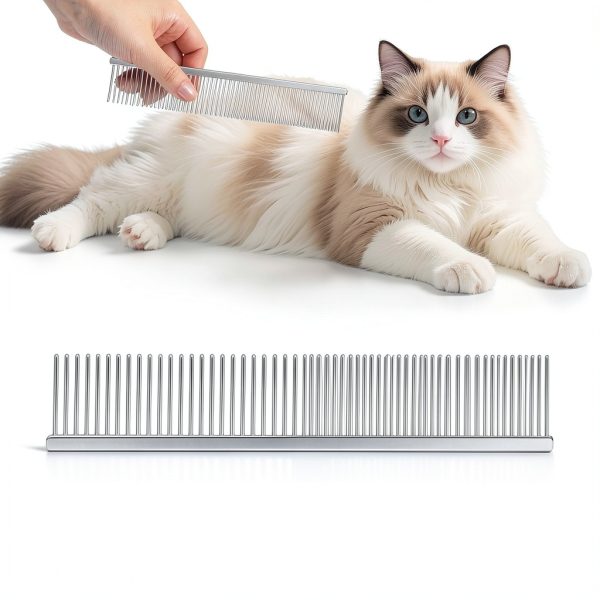 SUSOOK Pet Grooming Comb Stainless Steel Dog Cat Comb-1
