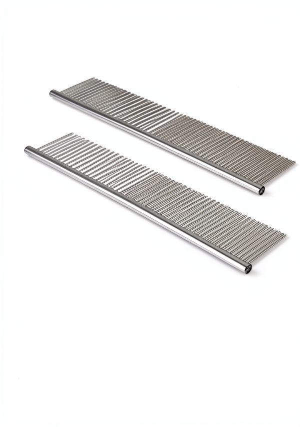 Lallisa Dog Grooming Comb Stainless Steel Dual Density-2