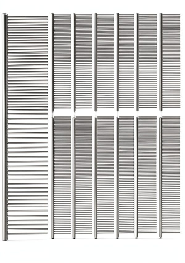 Lallisa Dog Grooming Comb Stainless Steel Dual Density-0