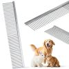 SUSOOK Pet Grooming Comb Stainless Steel Dog Cat Comb-0