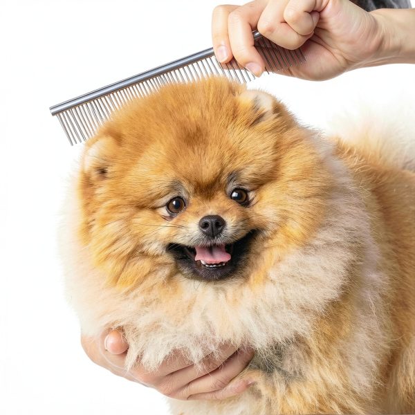 Lallisa Dog Grooming Comb Stainless Steel Dual Density-3