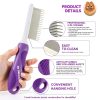 GENPEPADO Dog Cat Grooming Comb Stainless Steel Teeth-1
