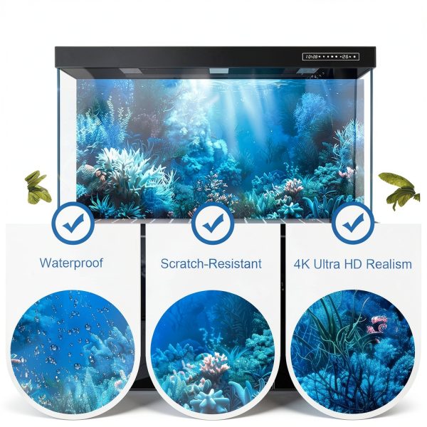 ADQHD Aquarium Background HD Static Cling PVC Waterproof-3