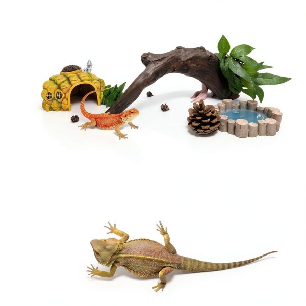MUYG Reptile Tank Wood Background Natural Cork Bark Climbing-2