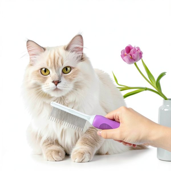 Puiuisoul Pet Detangling Brush Stainless Steel Teeth-5