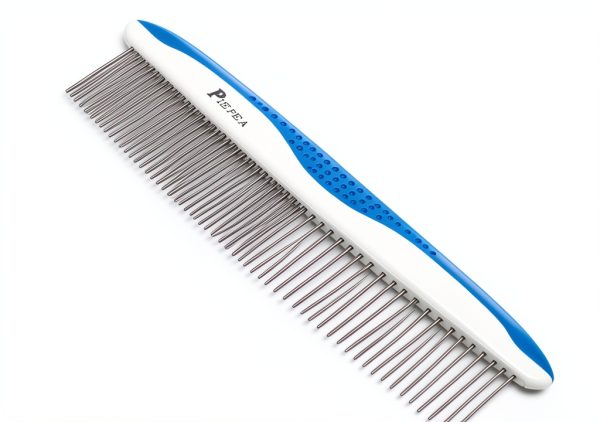 PIEPEA Dog Grooming Comb Stainless Steel Teeth Ergonomic-0