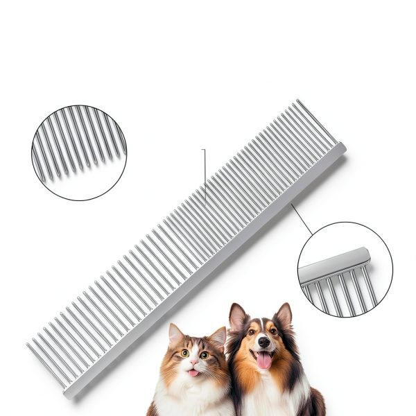 SUSOOK Pet Grooming Comb Stainless Steel Dog Cat Comb-2