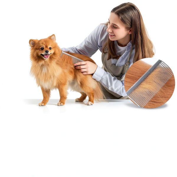 SUSOOK Pet Grooming Comb Stainless Steel Dog Cat Comb-4