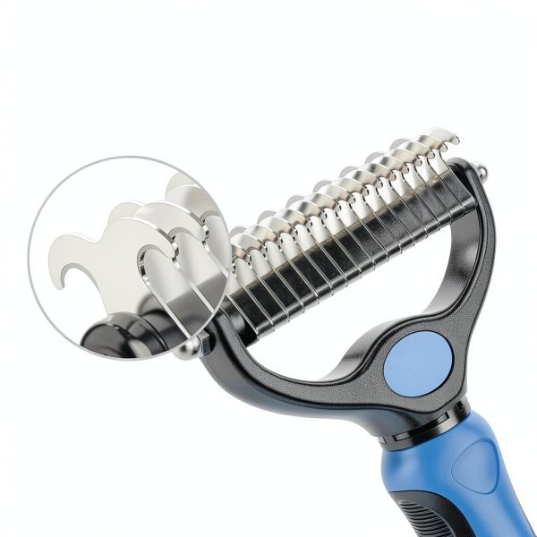 Jigfew Pet Grooming Brush Comb Dematting Deshedding Tool-2