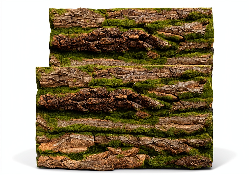 'PINVNBY Reptile Cork Bark Background displayed in a terrarium setup'