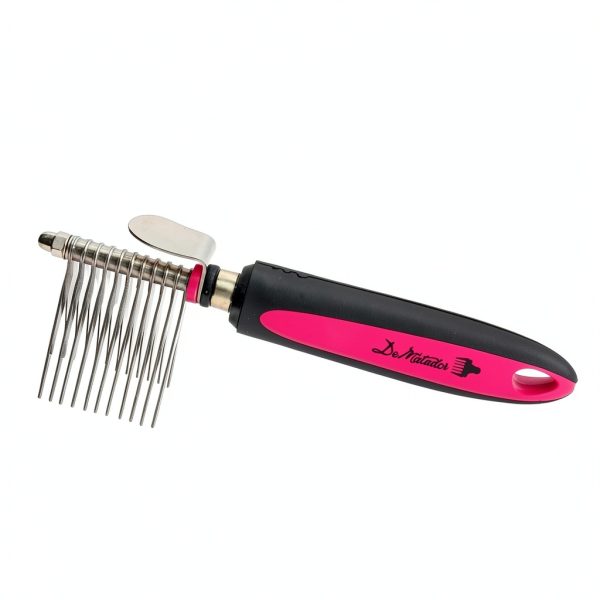 DeMatador Dog Grooming Comb Ergonomic Handle V Blade-1