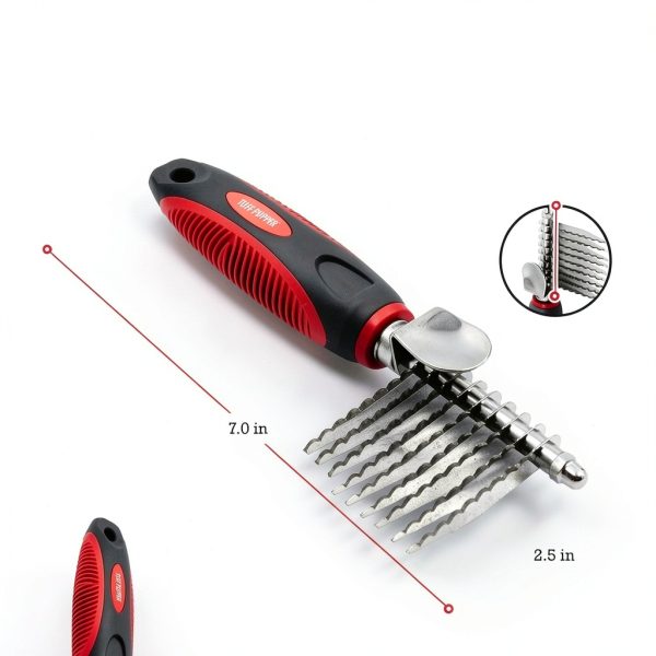 Tuff Pupper Pet Detangler Brush Safe Knot Remover Grooming-4