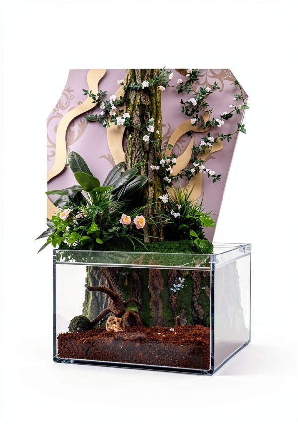 PINVNBY Reptile Cork Bark Background Natural Terrarium Decor-6