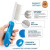 GENPEPADO Dog Cat Grooming Comb Stainless Steel Teeth-1